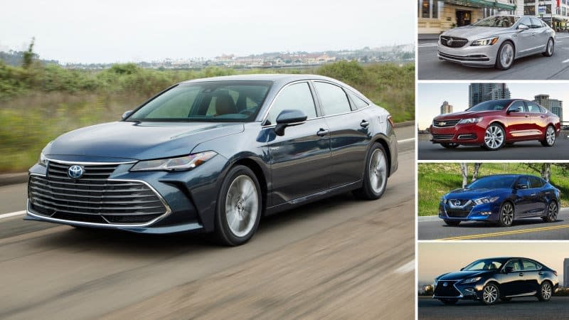 2019 Toyota Avalon and other large sedans