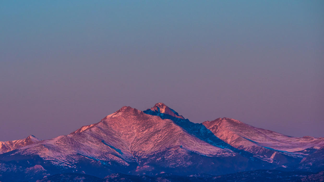  Alpine Glow over the Mt Meeker and Longs Peak. 