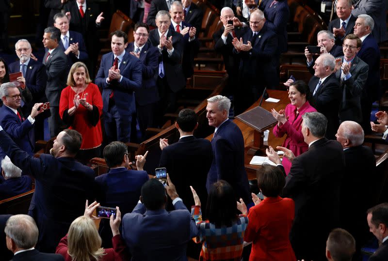 Kevin McCarthy is elected next Speaker of the U.S. House of Representatives at the U.S. Capitol in Washington