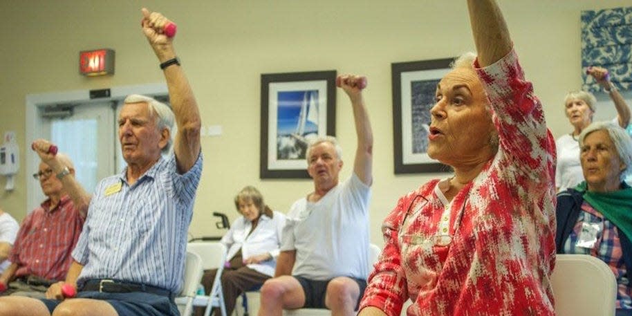 Senior Citizens Elderly Aerobics