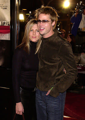 Jennifer Aniston and Brad Pitt at the Westwood premiere of Spy Game