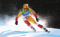 <p>Canadian alpine and cross country skier Georgia Simmerling made her Olympic debut in alpine skiingat the 2010 Games and went on to compete in the 2014 Games in ski cross. (Getty) </p>