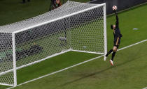 <p>Thibault Courtois makes another stunning save in injury time from a Neymar shot to keep Belgium’s slender lead intact </p>