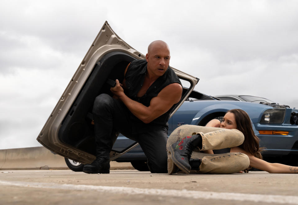(from left) Dom (Vin Diesel) and Isabel (Daniela Melchior) in Fast X, directed by Louis Leterrier.