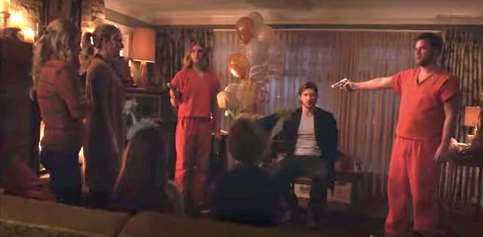 Lili Reinhart, Mädchen Amick, Hart Denton, Greyston Holt, and Wyatt Nash on season five, episode 10 of "Riverdale."