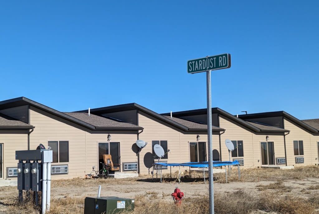 Teacher homes on the Pine Ridge Reservation. (John Hult/South Dakota Searchlight)