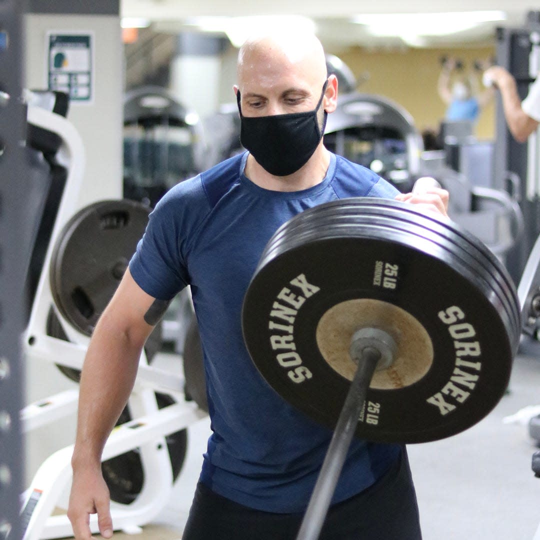 The YMCA of Austin encourages people to wear masks while working out, but they are not required.