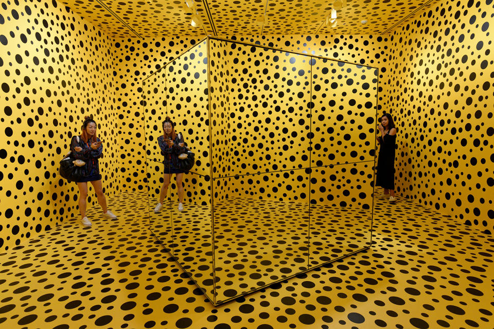 An installation by Japanese artist Yayoi Kusuma at the current exhibition at National Gallery Singapore. (Photo:AFP)