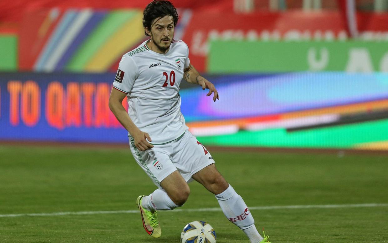 Iran World Cup 2022 squad list, fixtures and latest odds - Sardar Azmoun controls the ball during the 2022 Qatar World Cup Asian Qualifiers football match between Iran and South Korea - Getty Images/Atta Kenare