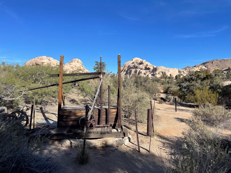 Part of the abandoned mill along the trail.