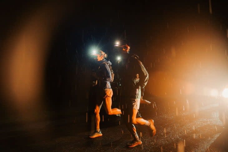 100 mile racers were greeted by the outskirts of a tropical storm starting around 1 AM on Saturday morning. Photo: Grindstone Trail Running Festival by UTMB