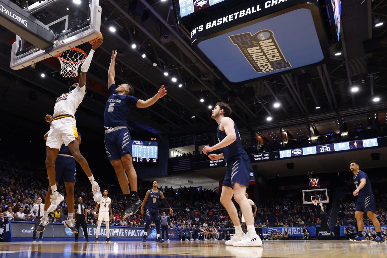 Arizona State's Warren Washington drives to the basket against Nevada during last season's First Four in Dayton, Ohio.