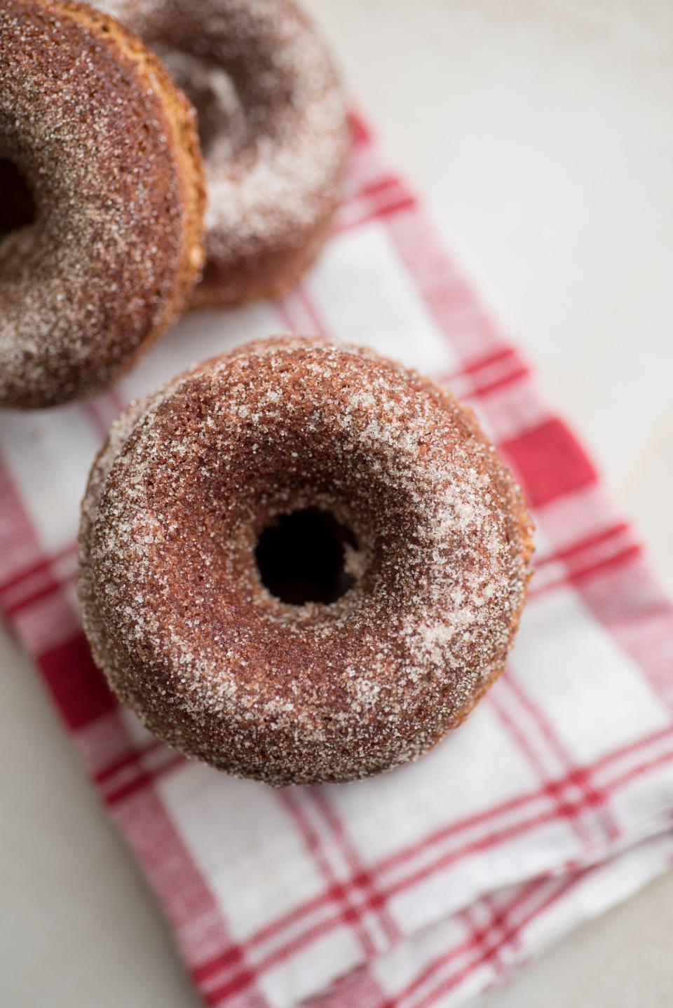Apple Cider Doughnuts are baked, not fried.