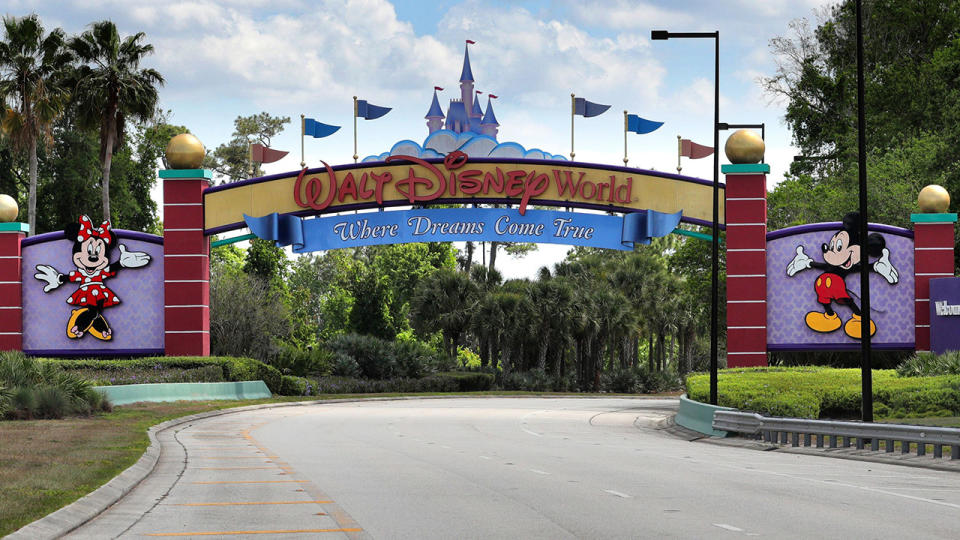 An outside look at Disney World, where the NBA season will be restarted.