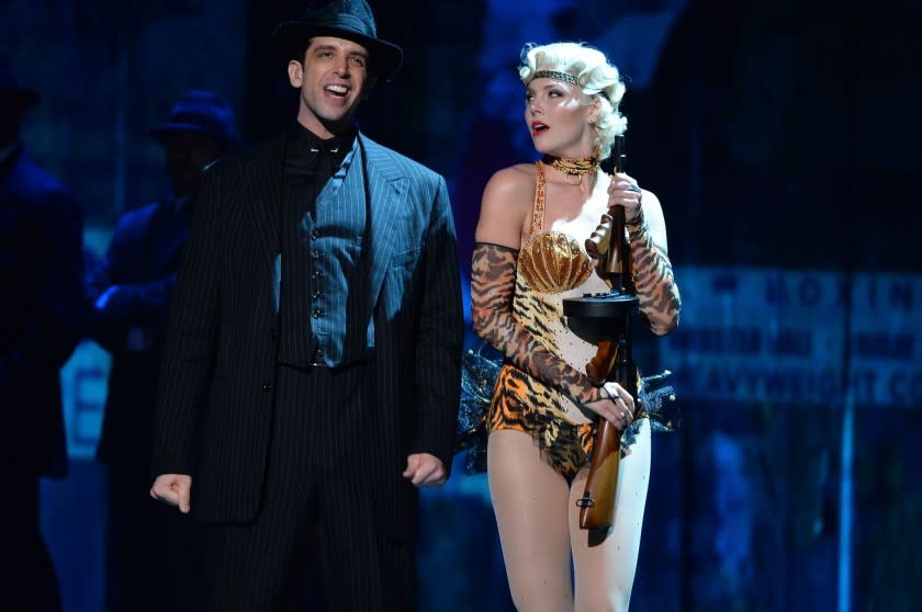 Nick Cordero and Helene Yorke and the cast "Bullets Over Broadway" perform.