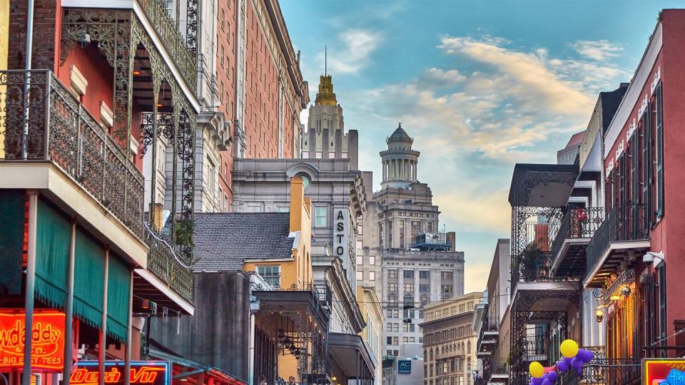 late afternoon on bourbon street,french quarter