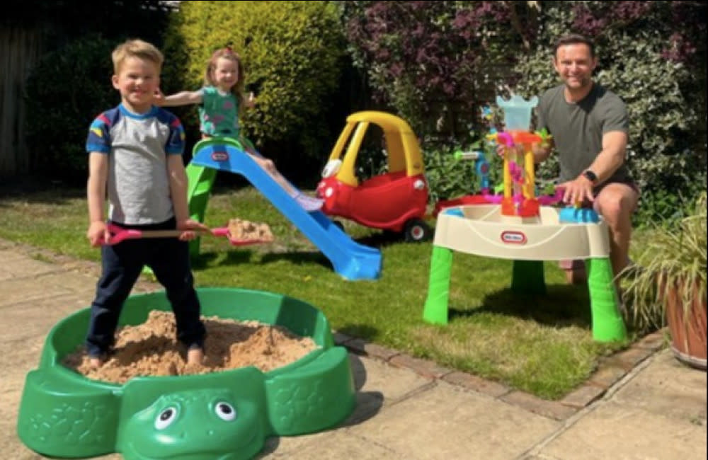 Harry Judd has been giving his garden a makeover credit:Bang Showbiz