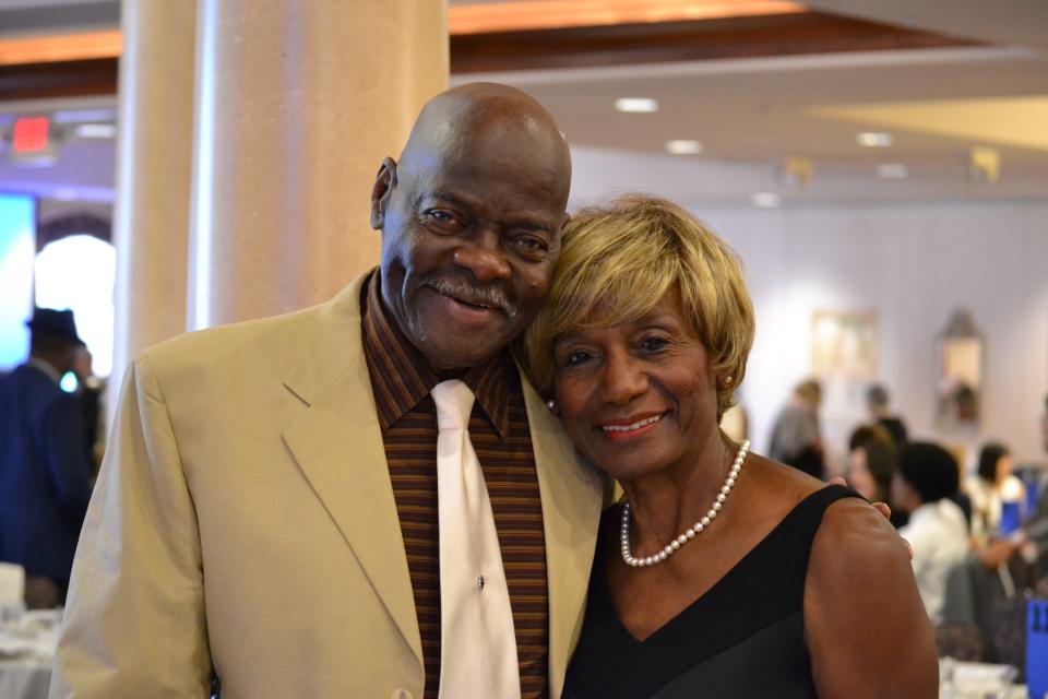 Betty Smith is shown with her husband Mark M. Smith, who died from COVID last summer at age 88. EN-RICH-MENT Fine Arts Academy in Canton is holding a one-mile remembrance walk on Saturday in downtown Canton for those lost to COVID.