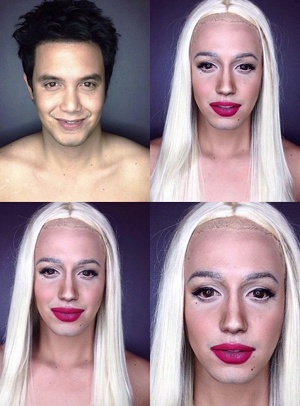 Makeup artist Paolo Ballesteros transforms himself into Iggy Azalea.