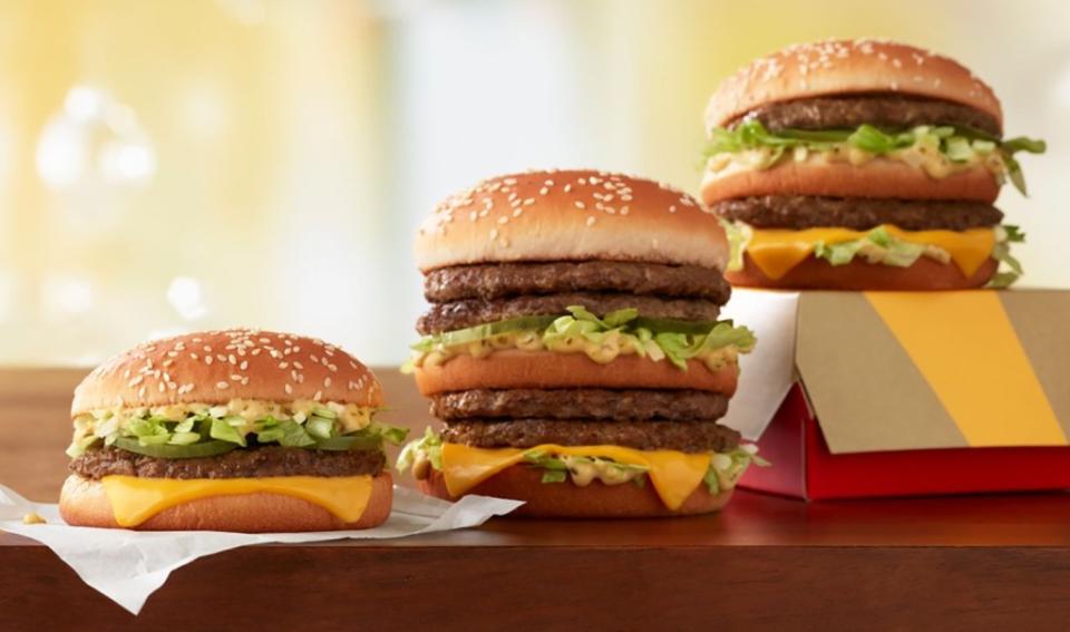 The Double Big Mac exemplifies the trend of ever-bigger burgers. McDonald's