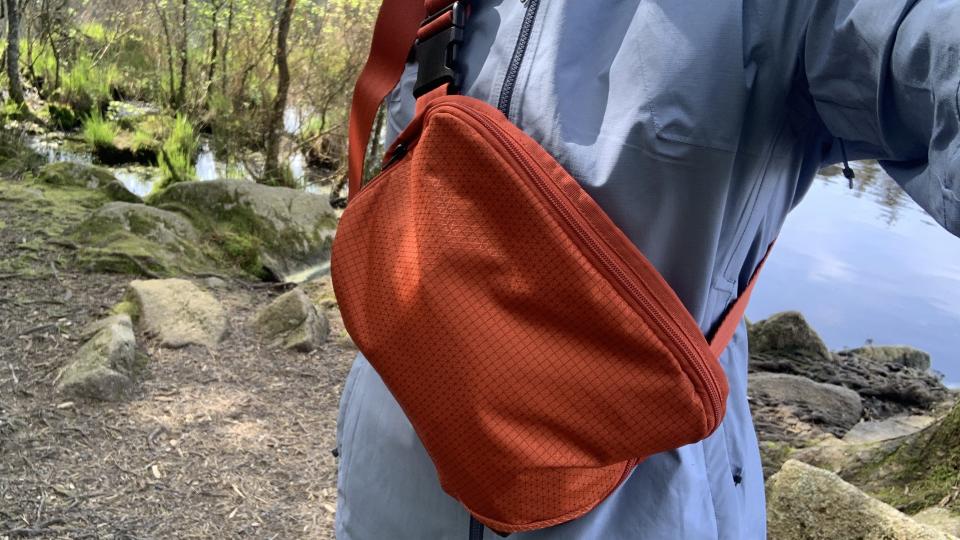 Hiker wearing fanny pack