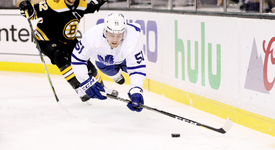 It was a tough night for Jake Gardiner. (Getty)