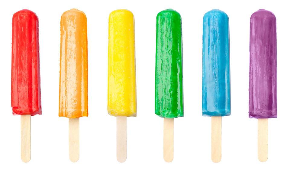 A row of popsicles