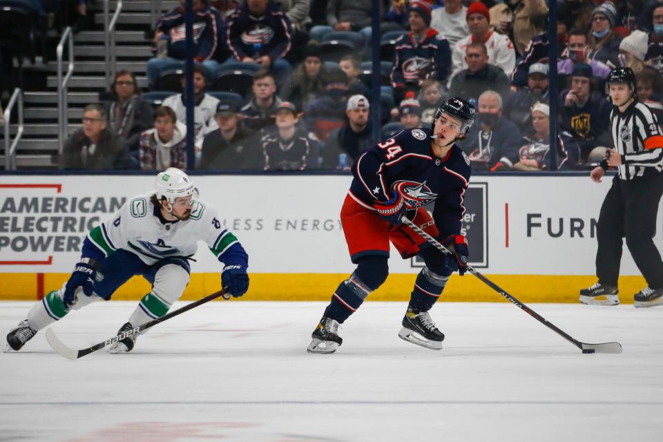 "I don’t get any extra (leeway) just because I’m a young guy," says Blue Jackets rookie Cole Sillinger, "and I hope the coaches see it that way, as well.”