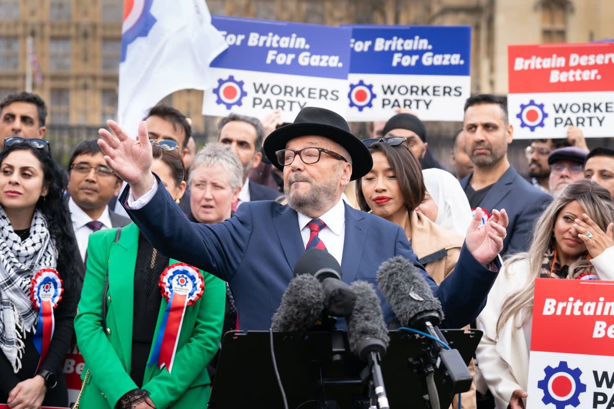 George Galloway said a woman alleged to have been assaulted was a Workers Party polling station attendant  (Stefan Rousseau/PA)