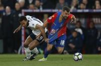 Britain Soccer Football - Crystal Palace v Tottenham Hotspur - Premier League - Selhurst Park - 26/4/17 Crystal Palace's James McArthur in action with Tottenham's Mousa Dembele Action Images via Reuters / Matthew Childs Livepic