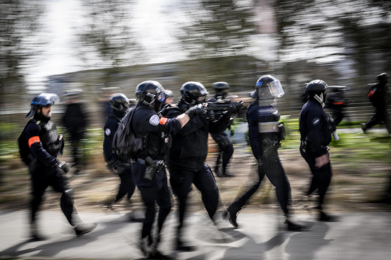 Après les accusations de violences sexuelles portées par des étudiantes nantaises contre des policiers, en marge d’une manifestation contre la réforme des retraites, l’IGPN a été saisie (photo d’illustration prise lors de la mobilisation du 15 mars contre la réforme des retraites, à Nantes).