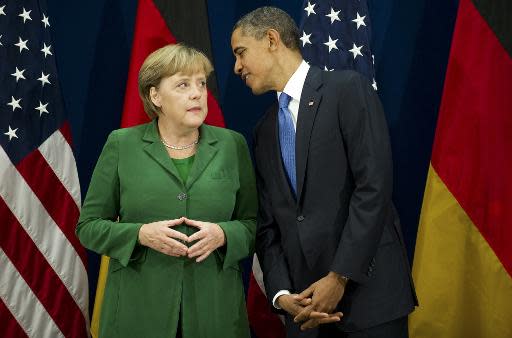 Kanzlerin Merkel und US-Präsident Obama haben in Washington viel zu besprechen (Foto: AFP)