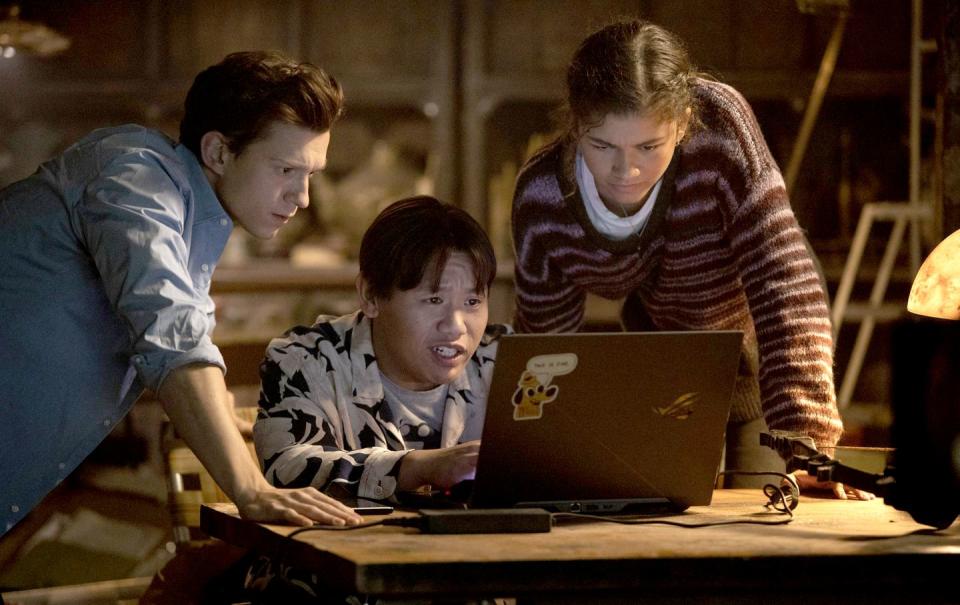 spiderman no way home,  tom holland, jacob batalon, zendaya