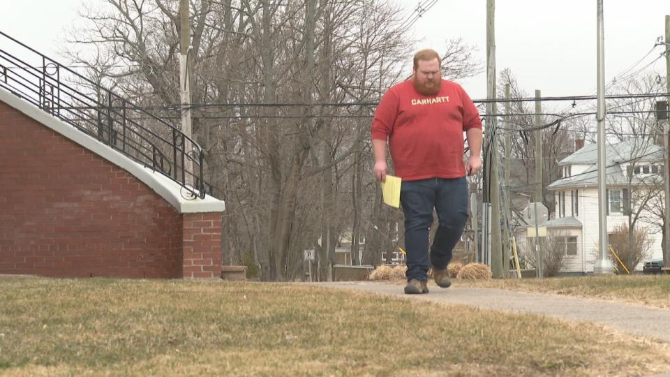 Brandon Lloyd Waite leaves court Tuesday (Laura Meader/CBC - image credit)