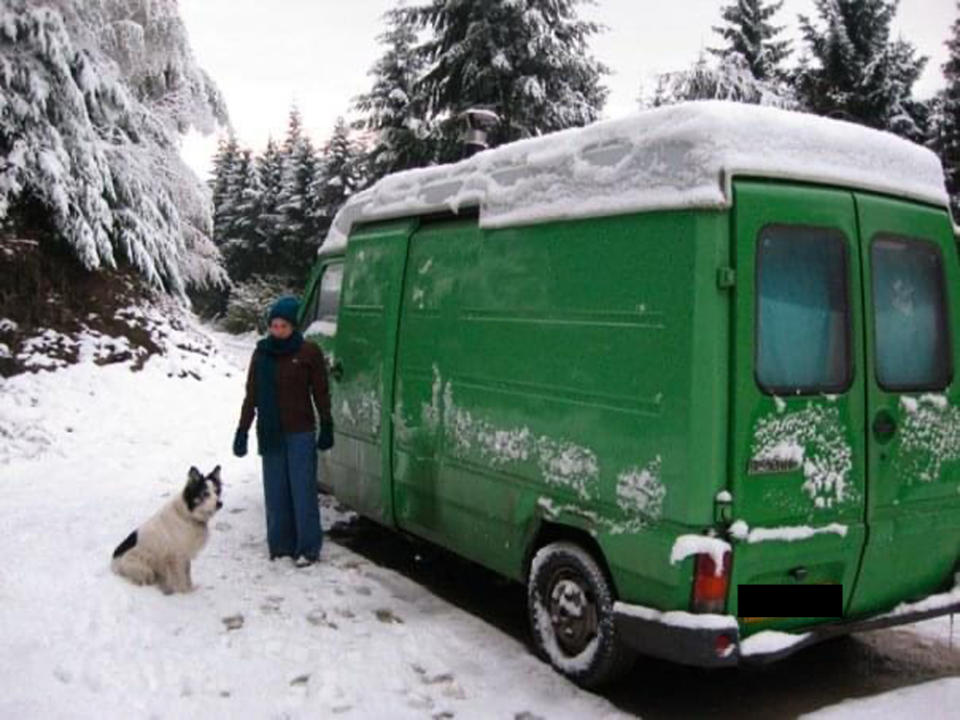 The couple’s first winter with their converted van in 2008 (Collect/PA Real Life)