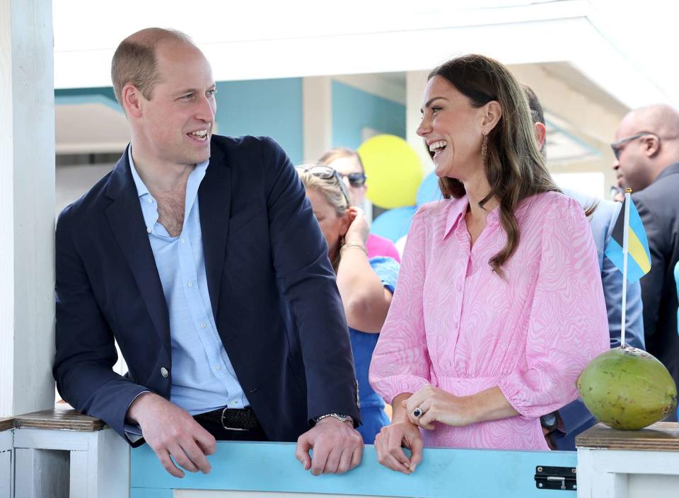 Catherine, Duchess of Cambridge and Prince William, Duke of Cambridge during a visit to Abaco on March 26, 2022 in Great Abaco, Bahamas
