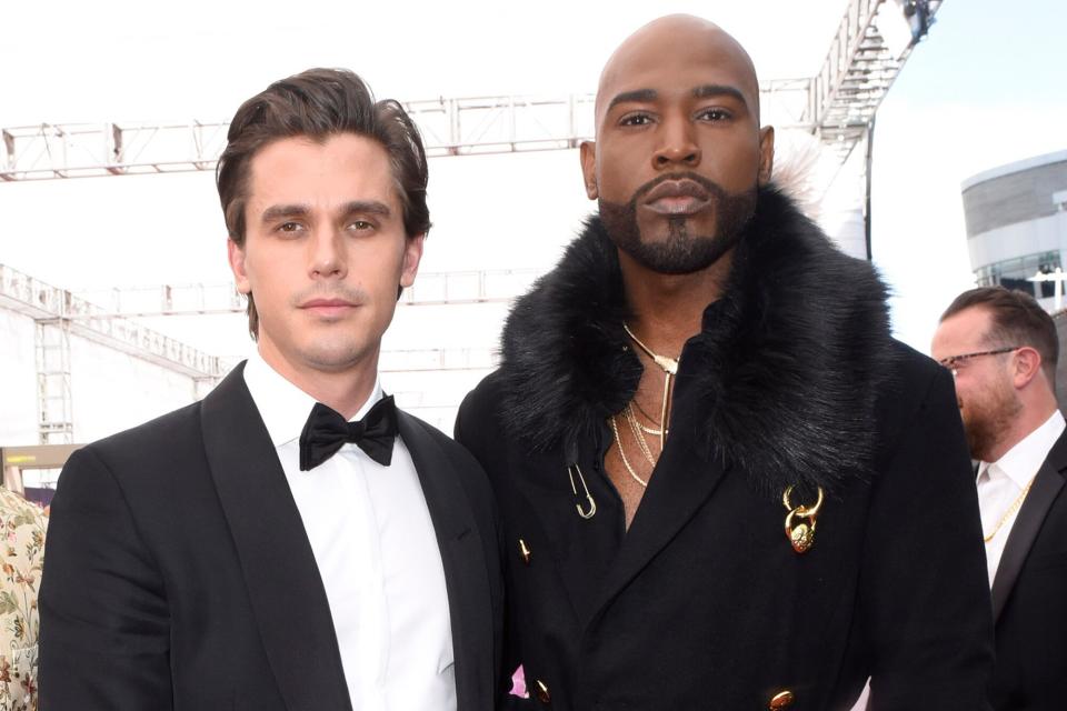 Antoni Porowski and Karamo Brown arrive at Audi Celebrates the 71st Creative Arts Emmy Awards at the Microsoft Theater on September 14, 2019 in Los Angeles, California.