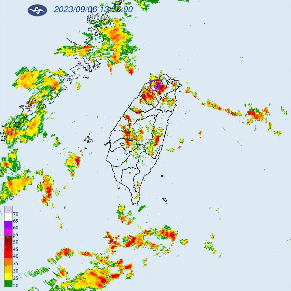 氣象局發布大雷雨即時訊息。（圖／氣象局）