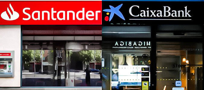 Bank of America y sus bancos preferidos en España: Banco Santander y Caixabank