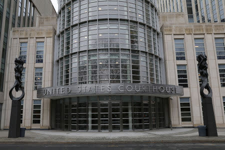 FILE PHOTO: FILE PHOTO-The Brooklyn Federal Courthouse is seen during the trial of Joaquin Guzman, the Mexican drug lord known as "El Chapo," in the Brooklyn borough of New York, U.S., January 29, 2019. REUTERS/Brendan McDermid - /File Photo