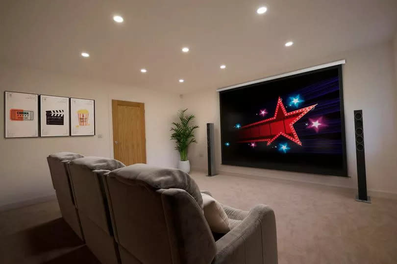 The home in Ashleigh Dale has its own cinema room