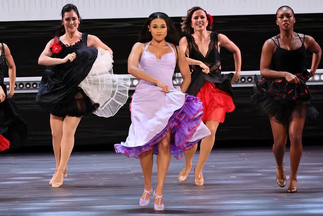 <p>Theo Wargo/Getty</p> Ariana DeBose and dancers during the Chita Rivera tribute at the 2024 Tony Awards.