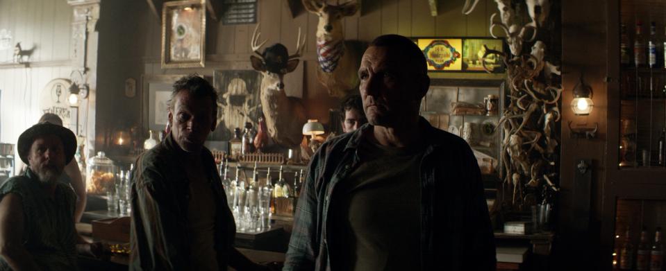 Vinnie Jones (right) stars as an English gangster who runs afoul of some West Virginia locals in "The Big Ugly."