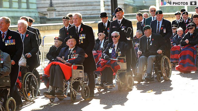 GALLERY: Members of the Armed Forces march after the Remembrance Day ceremony in London. Photo: Getty