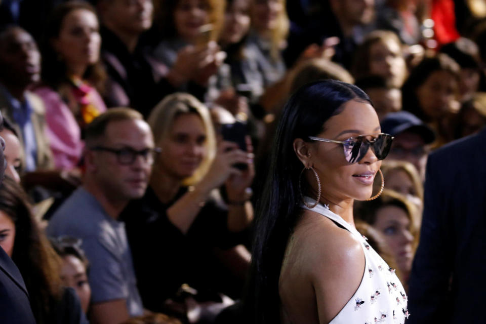 Singer Rihanna arrives to atttend the Italian designer Maria Grazia Chiuri Spring/Summer 2017 women’s ready-to-wear collection