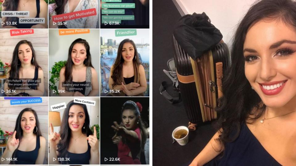 Shadé Zahrai has used her brand of workplace wisdom to carve a powerful TikTok niche. Images: TikTok, shadezahrai (Instagram).