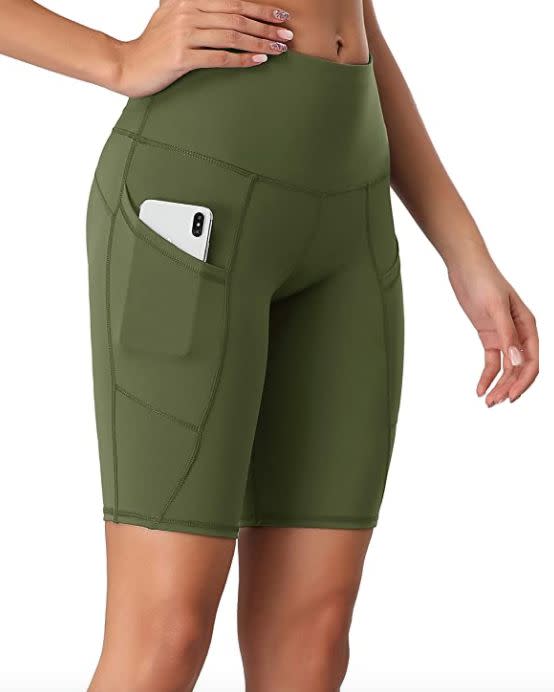 <a href="https://amzn.to/33JPUf5" target="_blank" rel="noopener noreferrer">These bike shorts</a> are made with 75% nylon and 25% Spandex, and include a side pocket. They are available in <a href="https://amzn.to/33JPUf5" target="_blank" rel="noopener noreferrer">more than 35 colors and prints</a>.<br /><strong>Sizes</strong>: XS to XXL<br /><strong>Rating</strong>: 4.6-star rating<br /><strong>Reviews</strong>: more than 2,000 <br /><br /><a href="https://amzn.to/33JPUf5" target="_blank" rel="noopener noreferrer">Find them for $25 on Amazon</a>.