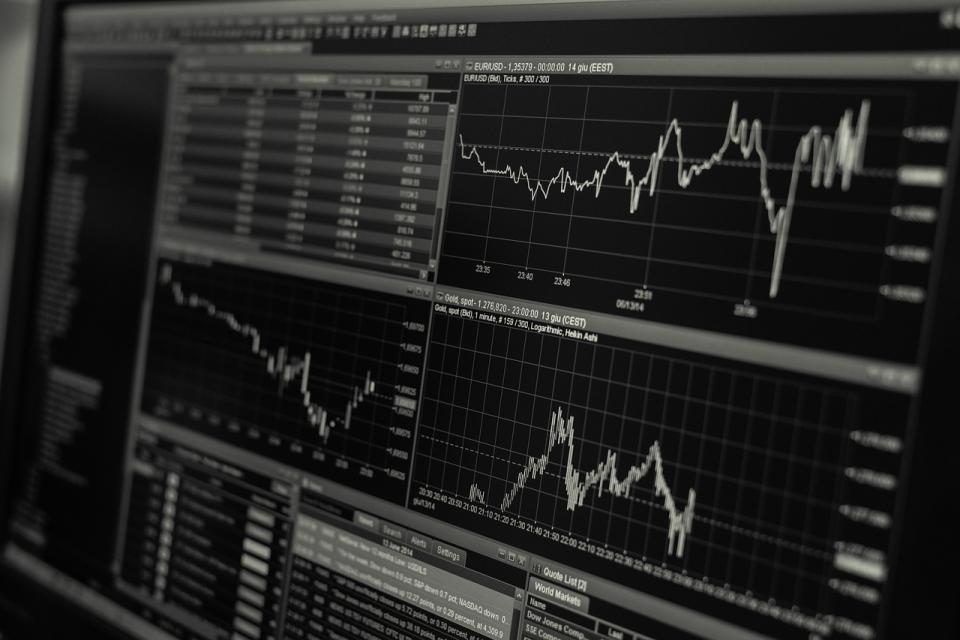 acciones, comercio, monitor