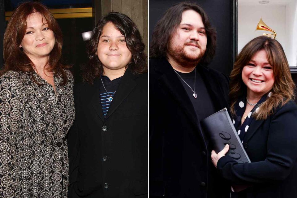 <p>Jon Kopaloff/FilmMagic; Francis Specker/CBS via Getty</p> Wolfgang Van Halen and Valerie Bertinelli 