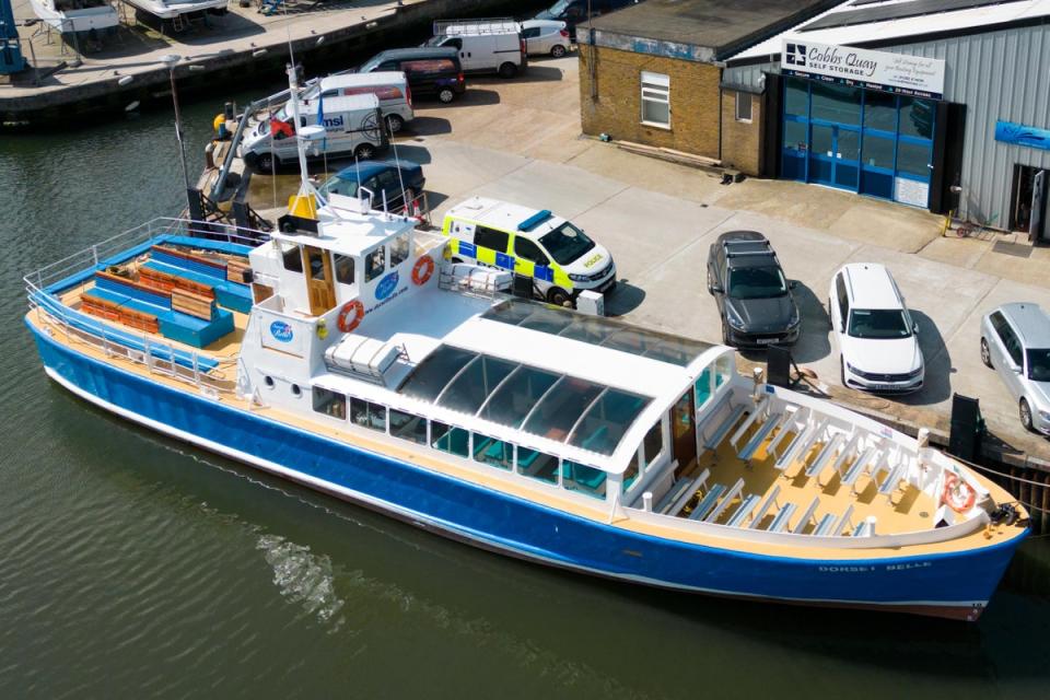 The pleasure boat ‘Dorset Belle’ at Cobb's Quay Marina in Poole (Getty Images)